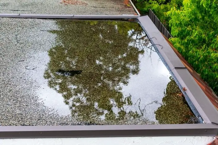 water ponding on roof