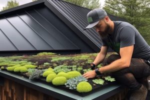 placing green roof on metal roof