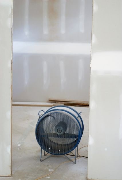 Drying Drywall mud with fan